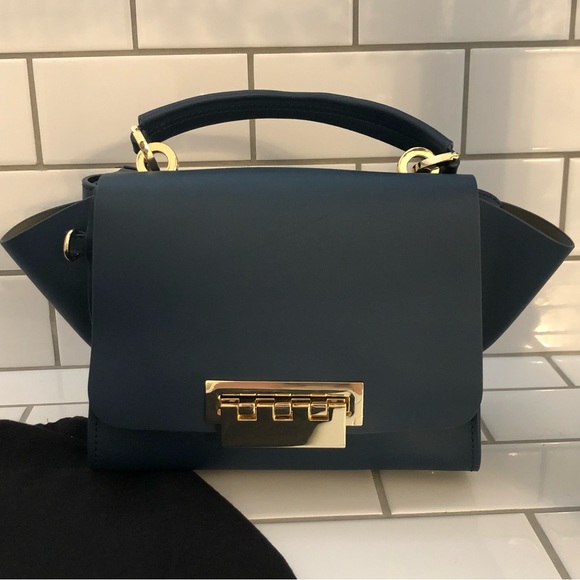 Zac Posen Handbags - NWOT Zac Posen Navy Leather Eartha Mini Crossbody Bag